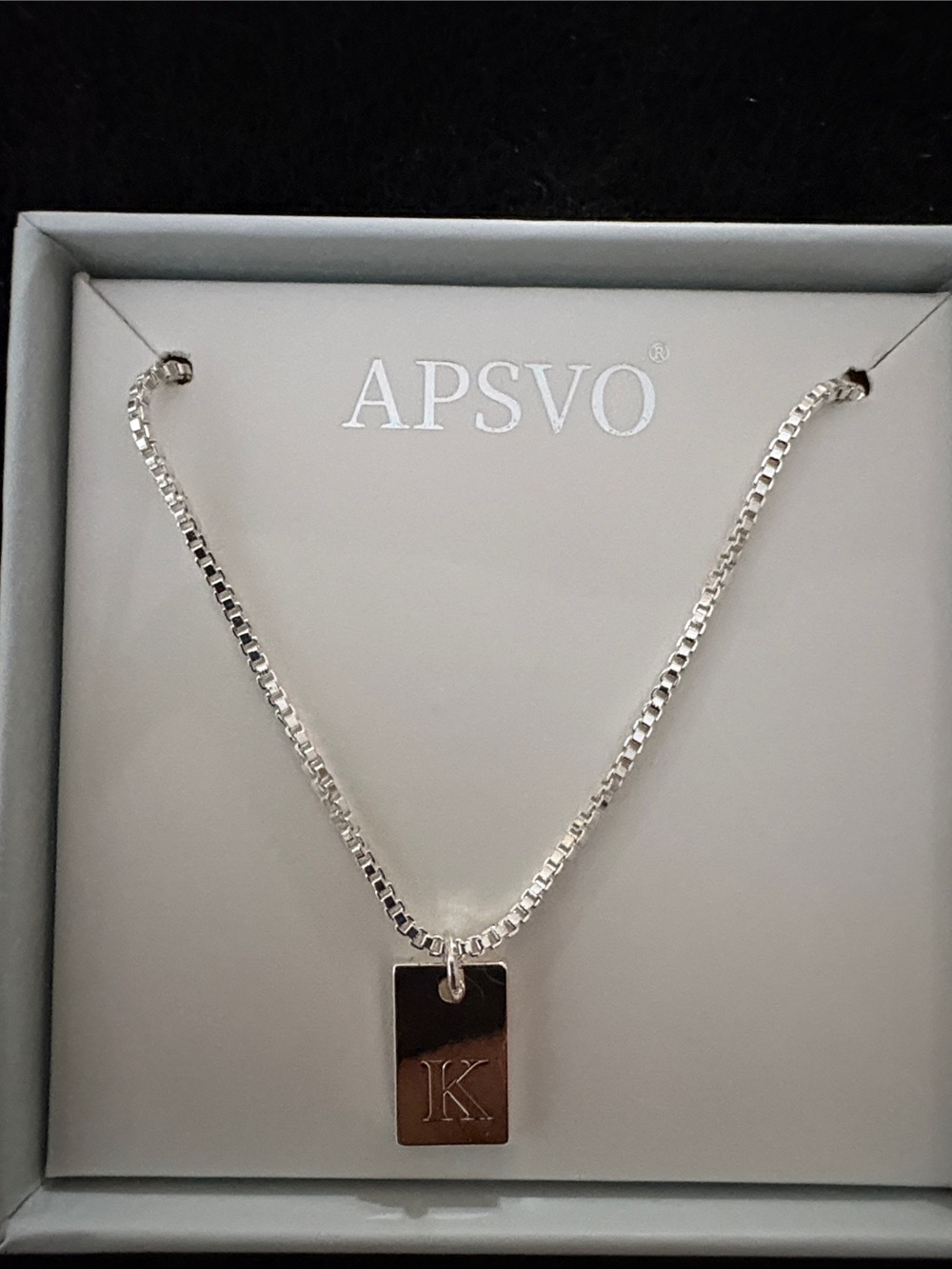 Sterling Silver Initial K Necklace - Silver